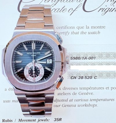 Patek Philippe Nautilus Stainless Steel Blue Dial 5980 1a-001