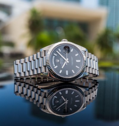 Rolex Day-date 40 Unworn 2023 Day-date 40mm 228239 Black Dial Baguette