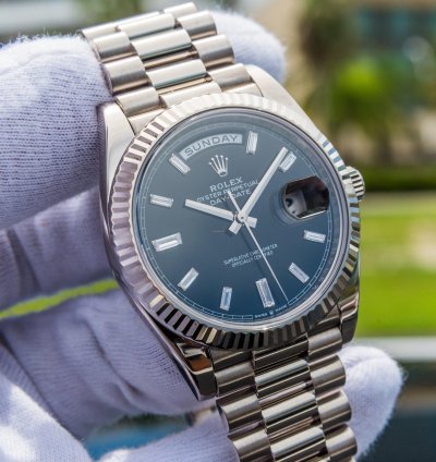 Rolex Day-date 40 Unworn 2023 Day-date 40mm 228239 Black Dial Baguette