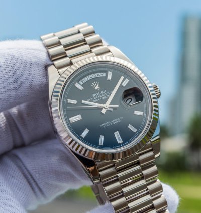 Rolex Day-date 40 Unworn 2023 Day-date 40mm 228239 Black Dial Baguette