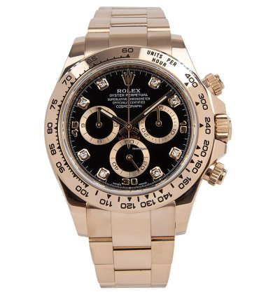 Rolex Daytona Oyster Perpetual Cosmograph Daytona Diamond Dot 18kt Everose Gold 116505