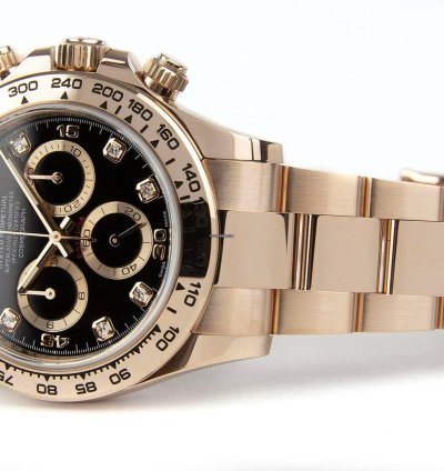Rolex Daytona Oyster Perpetual Cosmograph Daytona Diamond Dot 18kt Everose Gold 116505