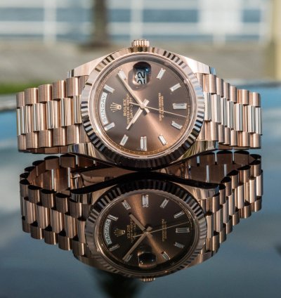 Rolex Day-date 40 Unworn 2023 Day-date 40mm Chocolate Baguette 228235