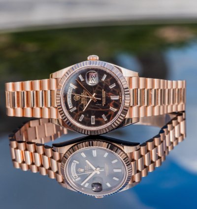 Rolex Day-date 40 Unworn 2023 Day-date 40mm Eisenkieslel 228235