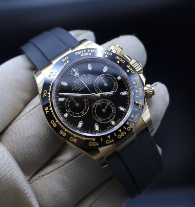 Rolex Daytona Oysterflex - 2021 - Black Dial - Yellowgold - Fullset