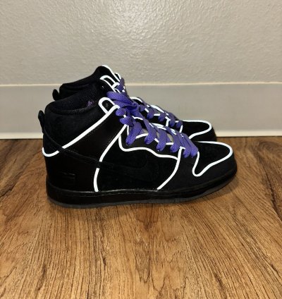 Nike Sb Dunk High Black Purple Box