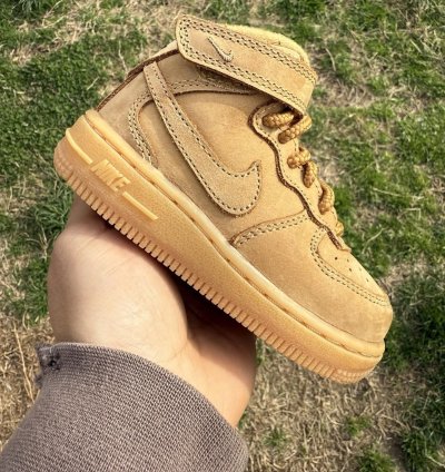 2016 Nike Air Force 1 Mid Lv8 Flax Wheat 859338-200 Td 6c