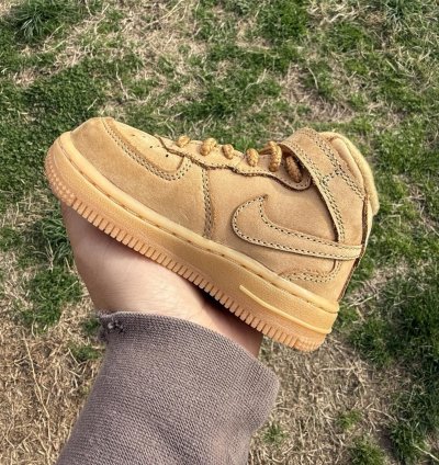 2016 Nike Air Force 1 Mid Lv8 Flax Wheat 859338-200 Td 6c