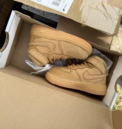 2016 Nike Air Force 1 Mid Lv8 Flax Wheat 859338-200 Td 6c