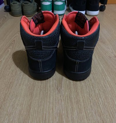 Nike Sb Dunk High Black Safari Atomic Red