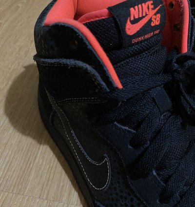 Nike Sb Dunk High Black Safari Atomic Red