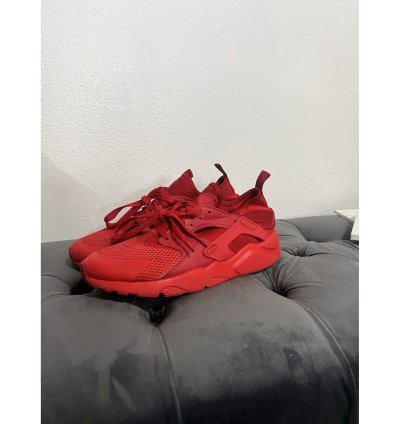 2016 Nike Air Huarache Run Ultra Triple Crimson Red Sz 10m