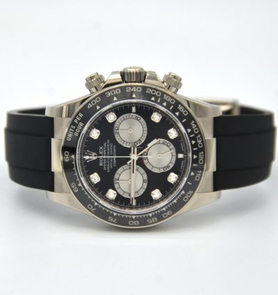 Rolex Daytona Oysterflex New 2023 Model 18ct White Gold Diamond