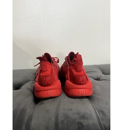 2016 Nike Air Huarache Run Ultra Triple Crimson Red Sz 10m