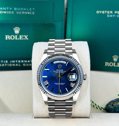 Rolex Day-date 40 Unworn 2025 Day-date 40 Blue Roman Numerals 228239-0007 Complete