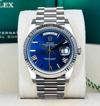 Rolex Day-date 40 Unworn 2025 Day-date 40 Blue Roman Numerals 228239-0007 Complete