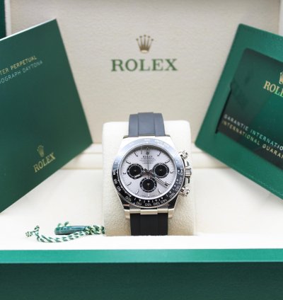 Rolex Daytona Oysterflex Wei Gold Ghost Lc100 10 2024 Neu Ungetragen Erstkaufrechnung