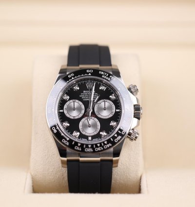 Rolex Daytona Oysterflex Wei Gold Schwarz Dia - 2023 - Lc100 - Neu Ungetragen - Fullset