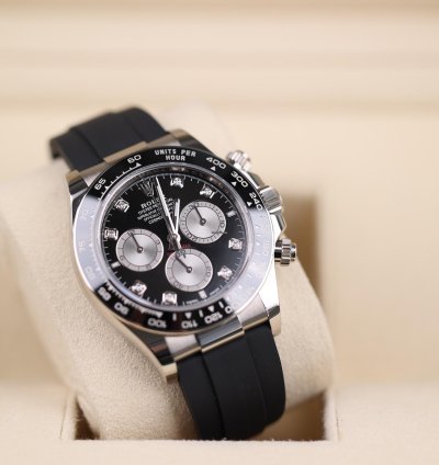 Rolex Daytona Oysterflex Wei Gold Schwarz Dia - 2023 - Lc100 - Neu Ungetragen - Fullset