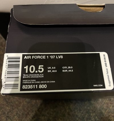 2017 Af1 07 Lv8 Orange Reflective Camo