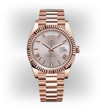 Rolex Day-date 40 Unworn Day-date 40mm 228235 Rose Gold Fluted Sundust Roman Dial President Bracelet