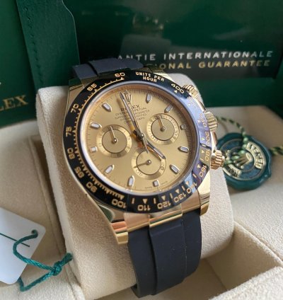 Rolex Daytona Oysterflex Yellow Gold 116518ln Champagne Dial - Unworn 2022