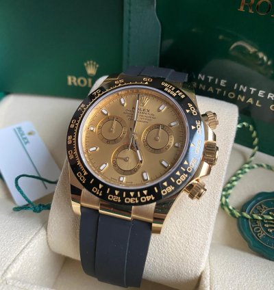 Rolex Daytona Oysterflex Yellow Gold 116518ln Champagne Dial - Unworn 2022