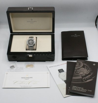 Patek Philippe Nautilus Travel Time Chronograph Mint Condition Full Set