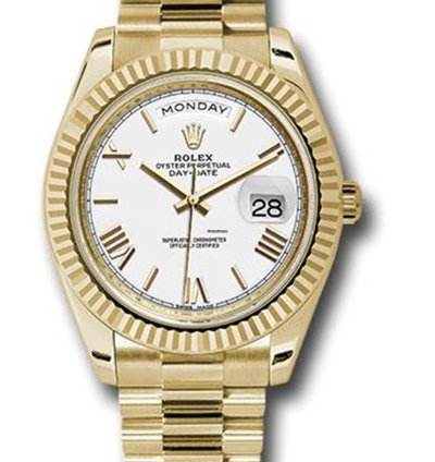Rolex Day-date 40 Unworn Day-date 40mm 228238 President Yellow Gold Presidential Bracelet White Roman Dial