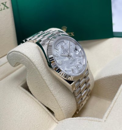 Rolex Day-date 40 Unworn Day-date 40mm 228239 White Gold Meteorite Baguette Diamond Dial President Bracelet