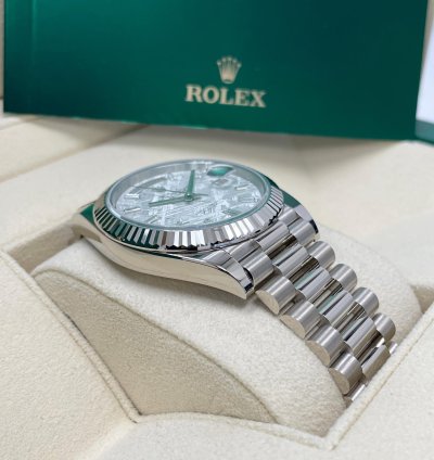 Rolex Day-date 40 Unworn Day-date 40mm 228239 White Gold Meteorite Baguette Diamond Dial President Bracelet