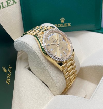 Rolex Day-date 40 Unworn Day-date 40mm 228348rbr Yellow Gold Presidential Bracelet Champagne Baguette Dial