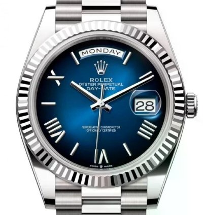 Rolex Day-date 40 Unworn Day-date 40mm Blue Ombre Dial White Gold 228239 Box Papers 2024