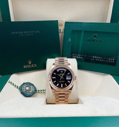 Rolex Day-date 40 Unworn Day-date 40mm Eisenkiesel Diamond Dial Rose Gold Bracelet 228235 Box Papers 2024