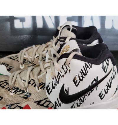 2017 Nike Kyrie 4 Equality Blm White Red Black Sneakers Ao13