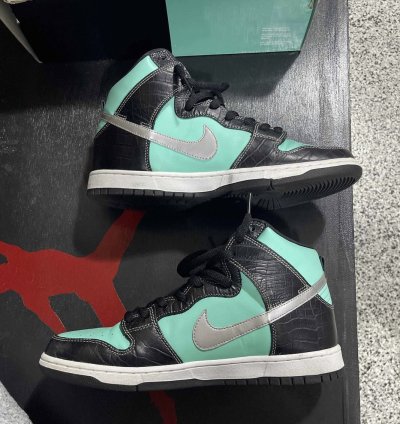 Nike Sb Dunk High Diamond Supply Co Aqua Blue