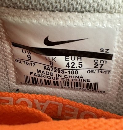2017 Off-white Nike Air Max 90 White Og Rare Virgil Abloh