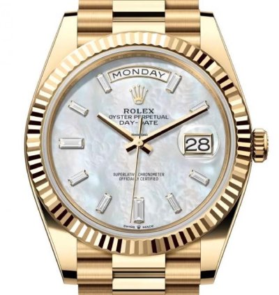 Rolex Day-date 40 Unworn Day-date 40mm Mother Of Pearl Mop Diamond Dial Yellow Gold 228238 Box Papers 2024