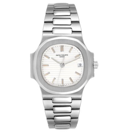 Patek Philippe Nautilus White Dial Automatic Steel Mens Watch 3800 Box Papers