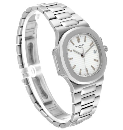 Patek Philippe Nautilus White Dial Automatic Steel Mens Watch 3800 Box Papers