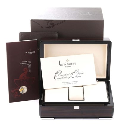 Patek Philippe Nautilus White Gold Black Strap Mens Watch 5711 Box Papers