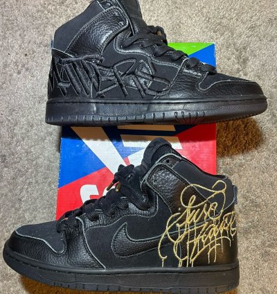 Nike Sb Dunk High Faust Black Gold