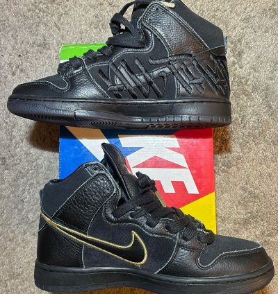 Nike Sb Dunk High Faust Black Gold