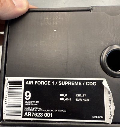 2018 Nike Air Force 1 Low Supreme Comme Des Gar Ons