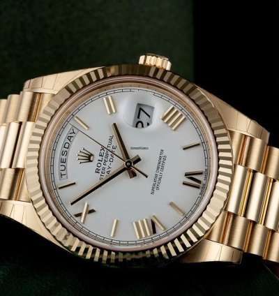 Rolex Day-date 40 Unworn Full Set 228238 White Roman Dial
