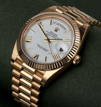 Rolex Day-date 40 Unworn Full Set 228238 White Roman Dial