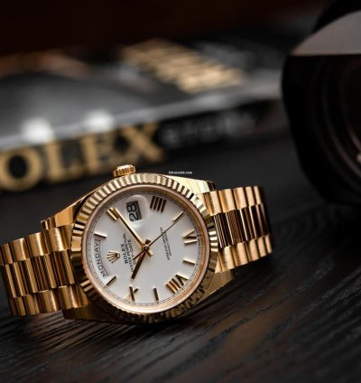 Rolex Day-date 40 Unworn Full Set 228238 White Roman Dial