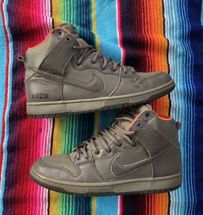 Nike Sb Dunk High Frank Kozik Green Orange Military Size 9