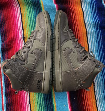 Nike Sb Dunk High Frank Kozik Green Orange Military Size 9
