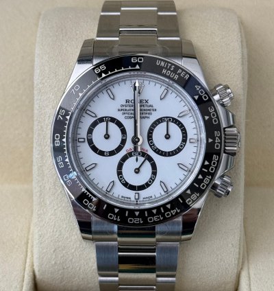 Rolex Daytona Panda Nuovo 2025 Full Stickers New Model Full Set Con Documenti Scatola